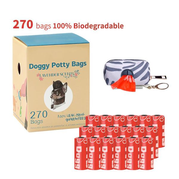 

dog travel & outdoors 18 rolls pure poop bag cat waste bags doggie outdoor home clean refill garbage pet supplies with dispenser