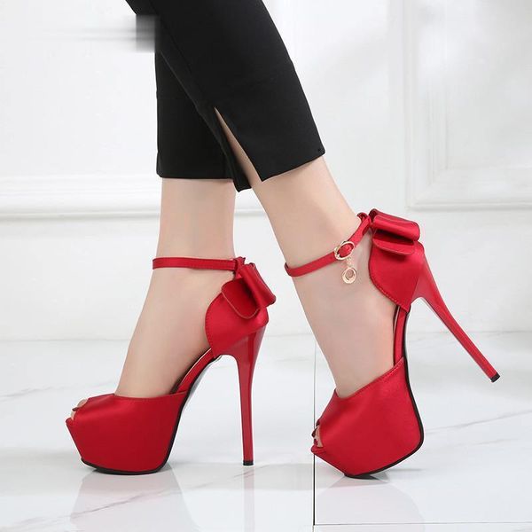 

dress shoes 2021 peep toe platform high heels pumps women wedding bride stiletto woman, Black