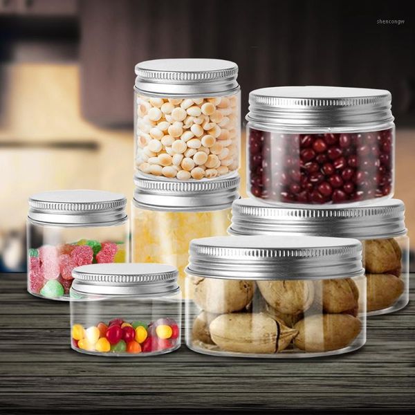 

storage bottles & jars 10/50pcs clear pet plastic pots 30-150ml food crafts containers screw refillable empty makeup container