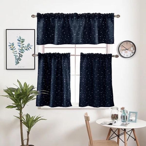 

short curtain gilding stars valance drapery kids girls shades blinds small window for living room bedroom & drapes
