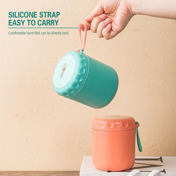 

mini lunch box container with spoon stainless steel vaccum cup soup insulated taza desayuno portatil for kids water bottles