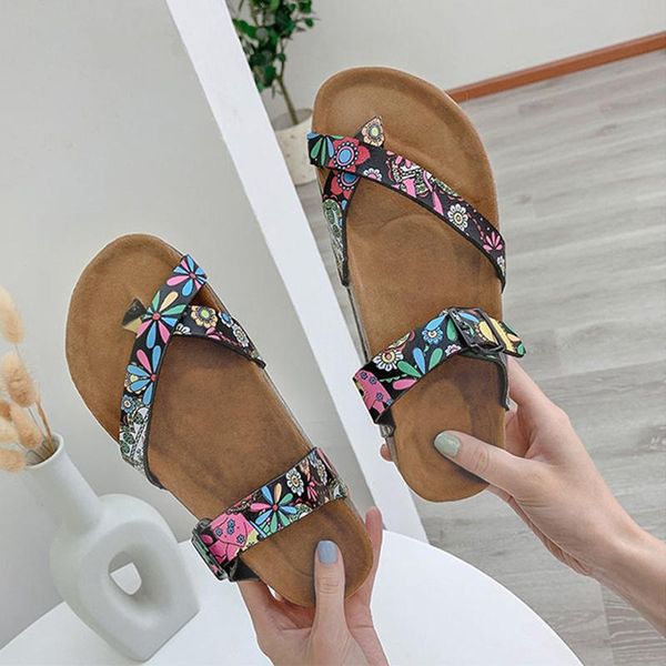 

slippers men women summer flat sandals toe sleeve soft sole beach casual shoes xin-, Black