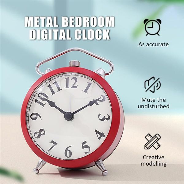

other clocks & accessories vintage alarm mechanical table analog clock for bedside desk home bedrooms travel school decor heavy sleepers kid
