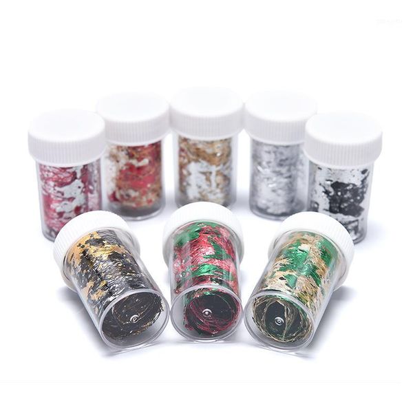 

nail art gold silver glitter silk foil fragments manicure decal decor1, Silver;gold