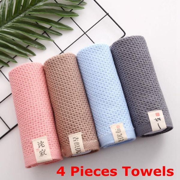 

towel 4pcs absorbent 100% cotton soft facial care bathroom sports bath honeycomb household