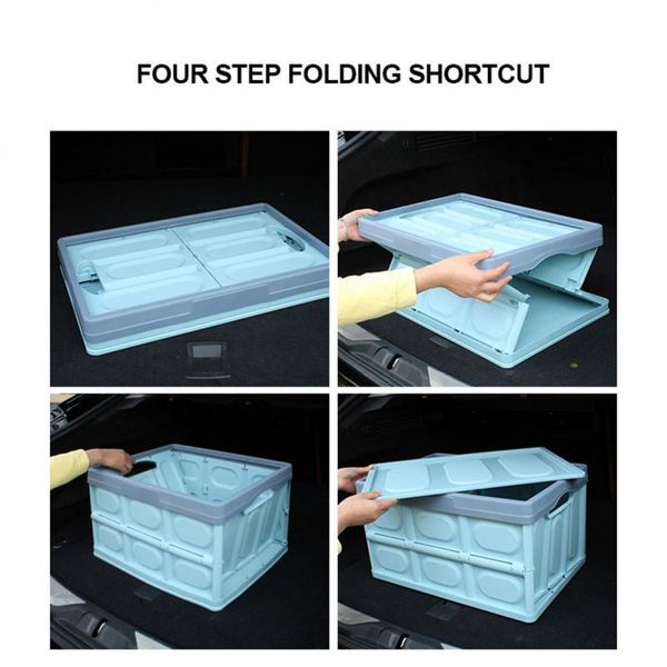 

car organizer trunk storage box foldable plastic large with lid