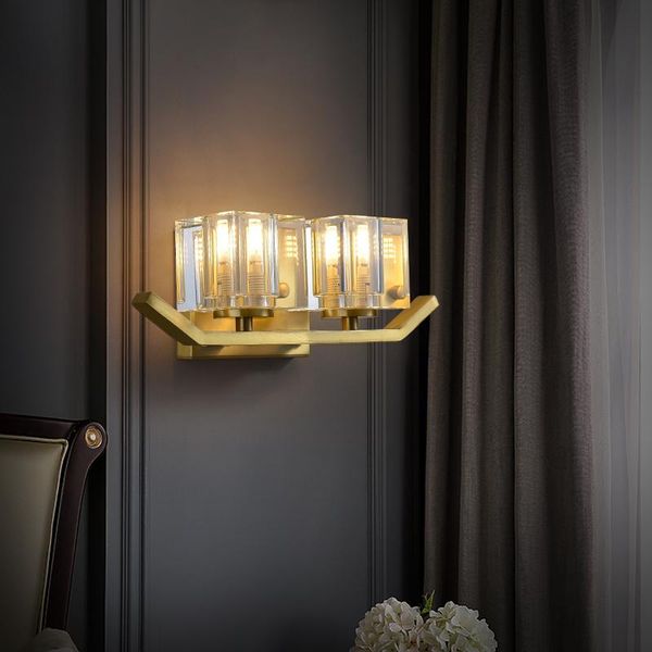 

wall lamp light luxury living room decoration tv background crystal bedside modern bedroom creative