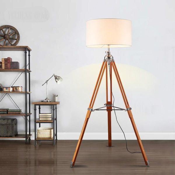 

floor lamps vintage country loft original wood fabric led e27 lamp for living room bedroom study deco h 160cm 80-265v 1209