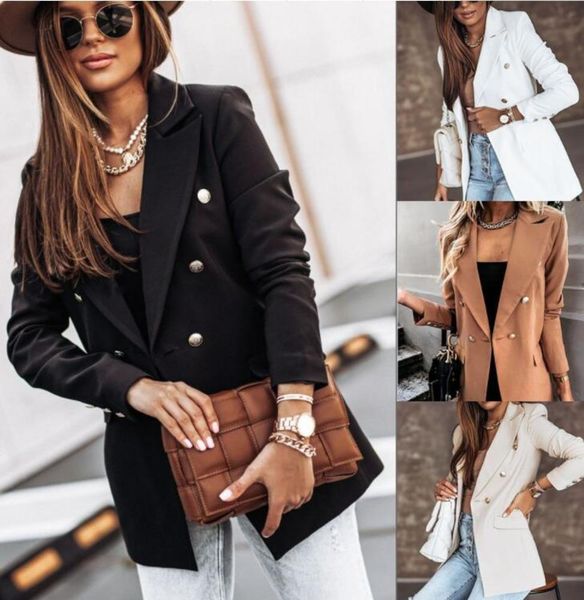 

color long sleeve suit small coat, Black;brown