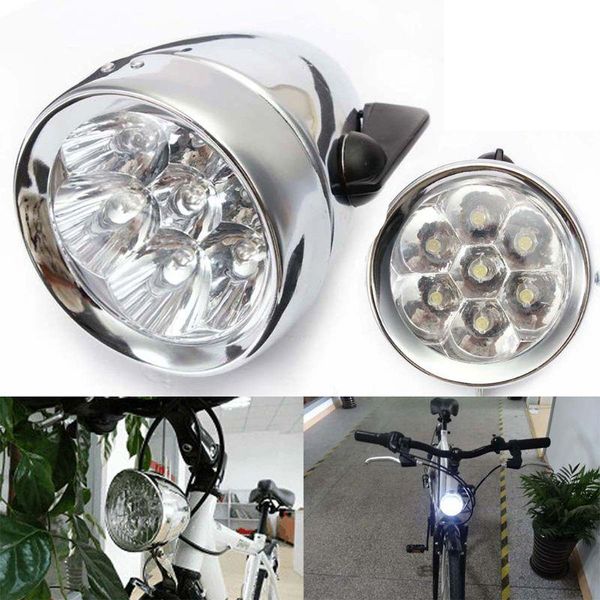 

vintage retro bicycle bike front light lamp 7 led fixie headlight lights