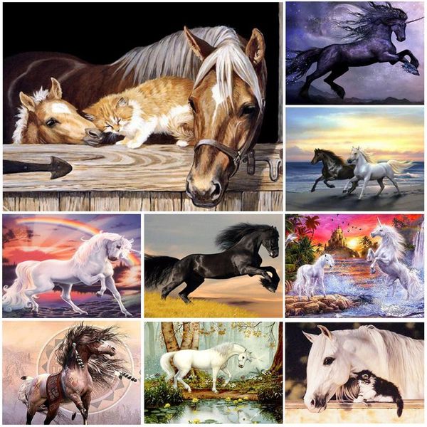 

diamond painting 5d diy animals horse cross stitch kit full drill embroidery mosaic art picture of rhinestones home decoration