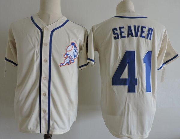 

ncaa 41 tom seaver jersey baseball 1969 cream with jerseys white grey, Blue;black