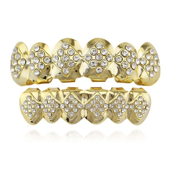 

18k gold plated hip hop braces grills for men and women, Silver