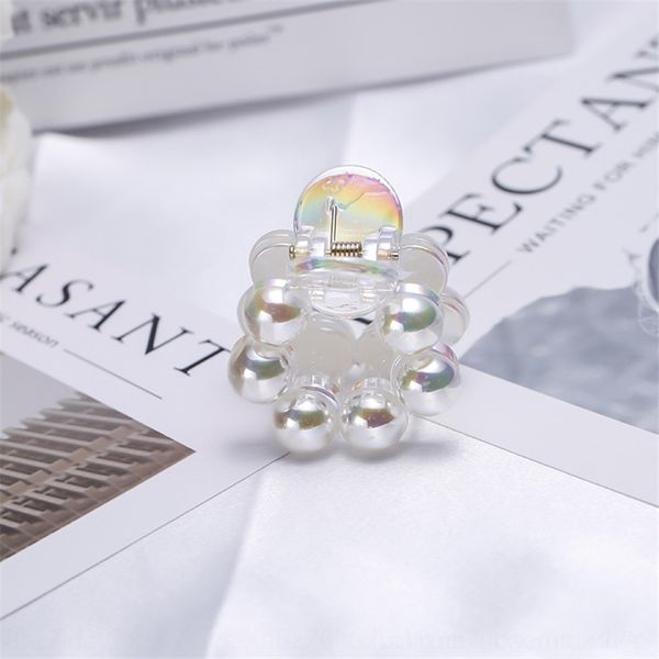 

44mp korean clip barrette verion net red in veratile temperament magic pearl pearl magic colorhairpin women's simple ponytail clip hair, Golden;silver