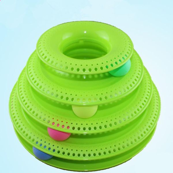 

cat toys pets interactive cats three -tier /four turntable pet intellectual track tower funny toy plate 3 4 balls levels