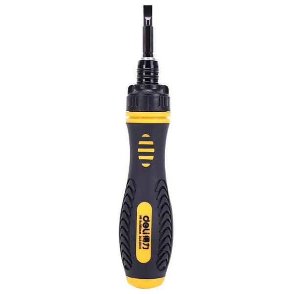 

deli ratchet retractable dual-purpose screwdriver cross driver multifunction non-slip head dl626011 hand tools
