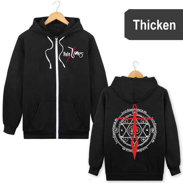

women's hoodies & sweatshirts arrival anime fate zero cosplay autumn winter thicken coat fleece jacket clothes hoodie costume 4nes, Black