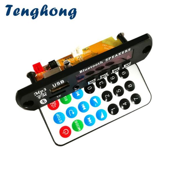 

tenghong handsmp3 player decoder board bluetooth 4.2 dc5v 9v 12v alifmpier car fm radio module support tf usb aux recorders & mp4 playe