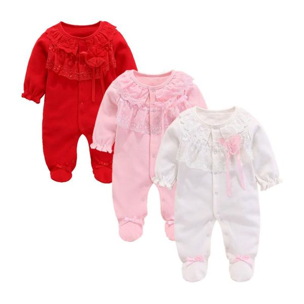 

footies spring born baby girl 0 3 months outfits footed sleeper cotton girls jumpsuit princess style clothing, Blue