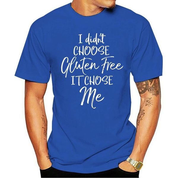 

men's t-shirts i didnt choose gluten it chose me shirt vintage summer t-shirt, White;black