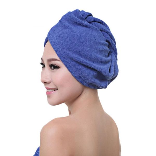 

shower caps microfiber cap 60*25cm home towel dry hair hat fabric washing women bathroom products water uptake