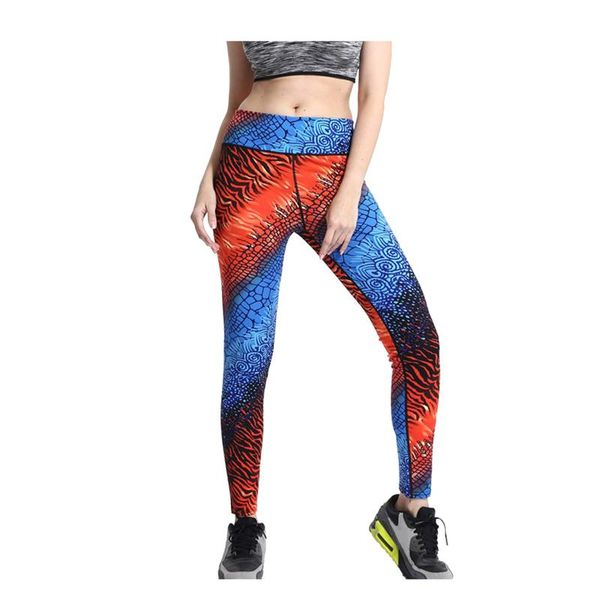 

high waist yoga sport women gradient elastic stretch strethcy fitness pants trousers# outfits, White;red