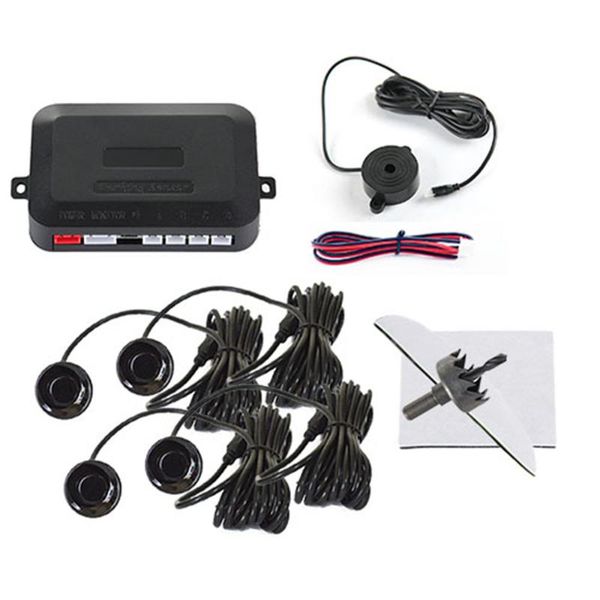 

car rear view cameras& parking sensors sensor kit buzzer 22mm 4 reverse backup radar sound alert indicator probe system 12v 6 colors