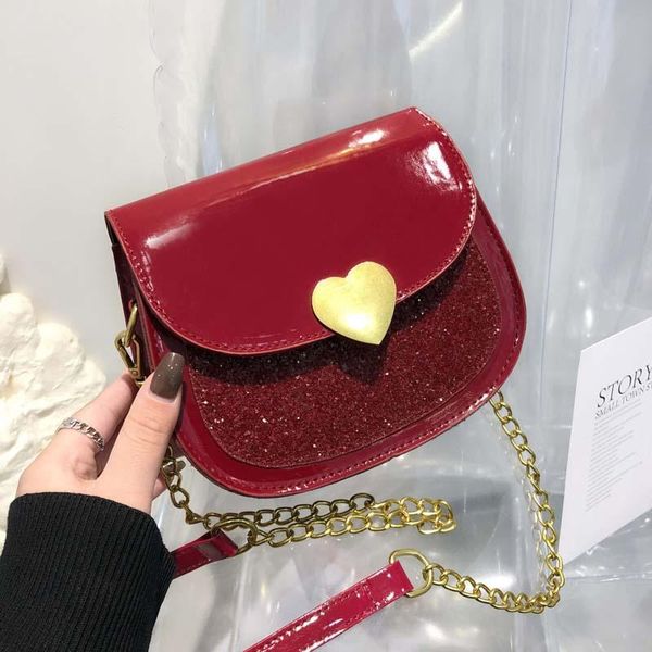 

handbags female 2021 summer one-shoulder chain cute sweet peach heart messenger small crossbody bag japanese and korean shoulder bags