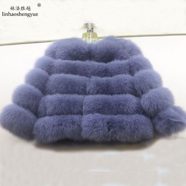 

women's fur & faux linhaoshengyue natural coat real short fashion, Black