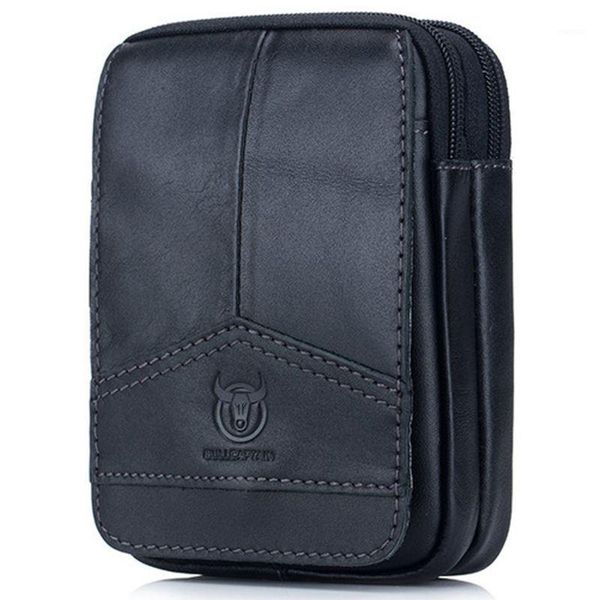 

men waist packs genuine leather vintage travel cell phone bag small fanny pack belt black cords, slings and webbing1