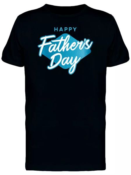 

happy fathers day glow logo men's tee -image by shutterstock, White;black
