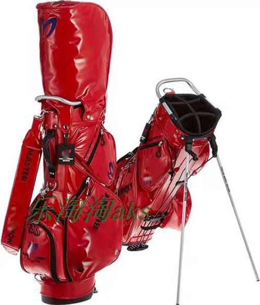 

shoulder waist wheels capacity golf bag foldable lightweight waterproof airplane travelling ball stand briefc complete set clubs travel acce, Black