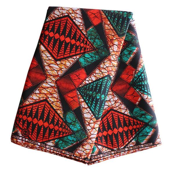 

ribbon african fabric 100% cotton red and green print wax 6yards, Pink;blue