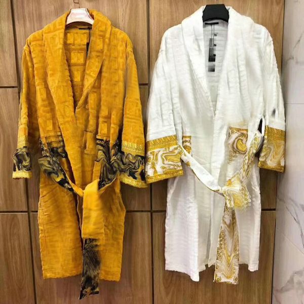 

2022colors 100% cotton women men bath robe european and american style supplies f m---3xl, Black
