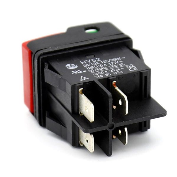 

smart home control hy52 double pole switch washing machine accessories for mechanical device with light industrial durable 4 pins push butto