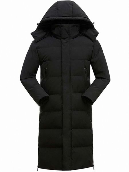 

men zip pocket drawstring removable hooded puffer coat 51ys#, Black;brown