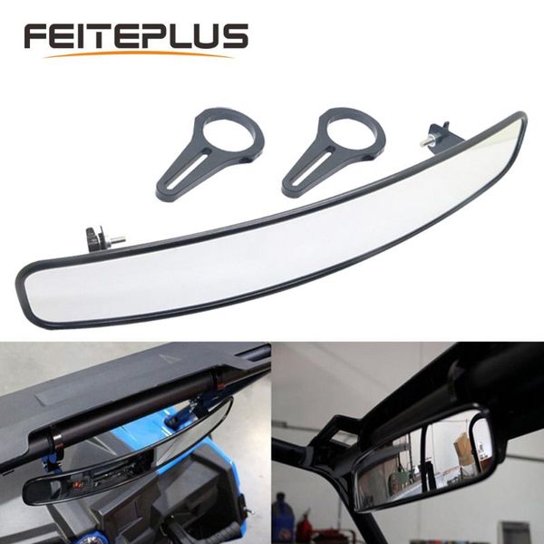 

motorcycle mirrors utv rearview mirror with 1.75" or 2" bracket universal atv/utv wide angle center for polaris rzr