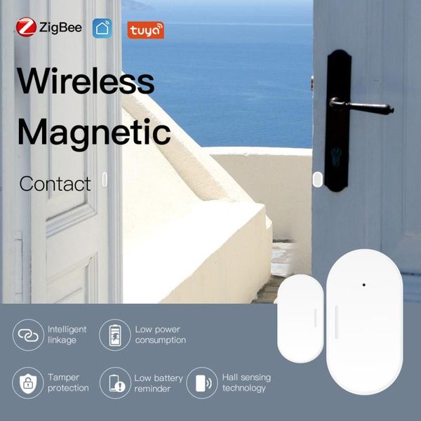 

smart home control tuya zigbee door window contact sensor wireless detectors open close life app remote household accessory
