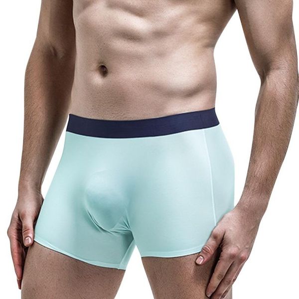 

underpants men seamless boxer underwear ice silk antibacterial boxershorts panties breathable trunks 5xl, Black;white