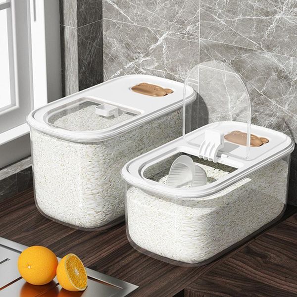 

storage bottles & jars kitchen insect proof moisture-proof rice bucket dustproof sealed container box pet dog food