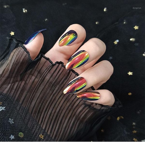 

nails accessories press on coffin nail tip nail1, Red;gold