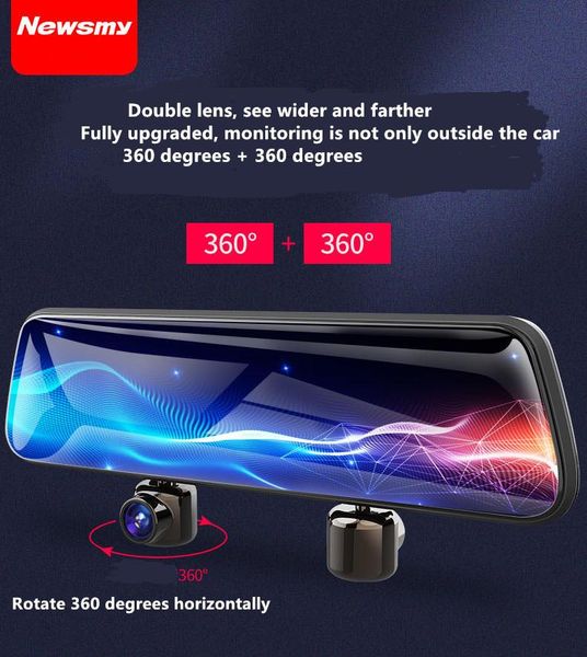 

driving recorder 360-degree panoramic high-definition night vision dual recording before and after 24-hour parkin monitoring car dvr dvrs