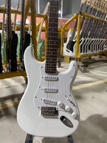 

electric guitar white color rosewood fingerboard pickguard high quality