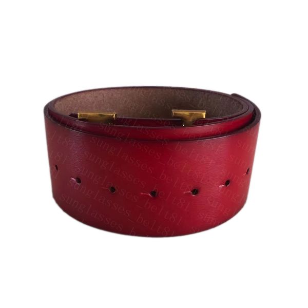 

2021 wide 7cm belt men's designer belts women's brand leather black red waistband big gold buckle classic leisure luxury waistband, Black;brown