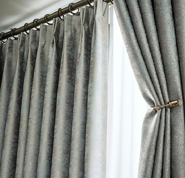 

high-end light luxury high-precision jacquard full blackout curtains for living dining room bedroom curtain & drapes