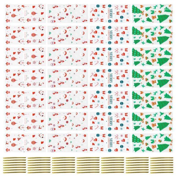 

christmas decorations 200pcs cellophane treat bags opp candy with twist ties1
