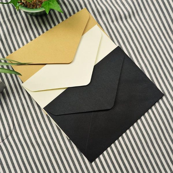 

greeting cards vintage brown white black kraft blank mini paper window envelopes wedding invitation envelope,gift envelope 50pcs/lot