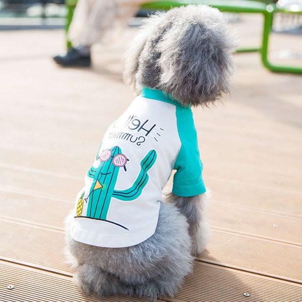 

spring and thin teddy bear small dog cat t-shirt pet summer fashion brand clothing
