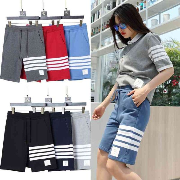 

new tb shorts yarn dyed four bar summer sports casual beach pants, White;black
