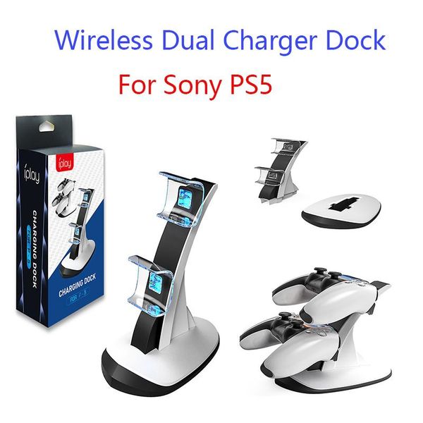 

game controllers & joysticks fast dual charger dock for ps5 controller wireless type-c 5v 1a deskstand led display gamepad storage base